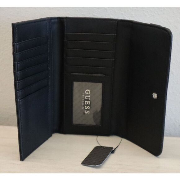 Guess SV911051 Women's Coal Gray Ophelea SLG "G" Print Clutch Tri-Fold Wallet - Picture 3 of 9